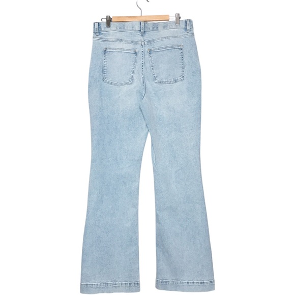 NWT Women's 16 SPANX Lycra Fitsense Flare Jean Turner Wash Denim Jeans High Rise - Picture 8 of 11